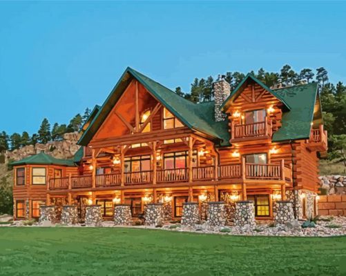 Log Home Paint by numbers