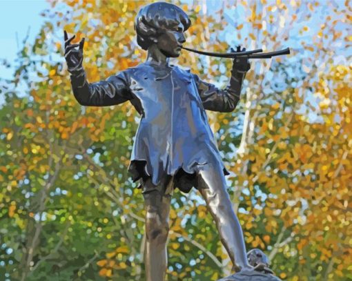 London Peter Pan Statue Paint by numbers