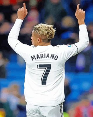 Mariano Diaz Footballer paint by numbers