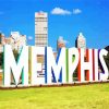 Memphis City In Tennessee paint by numbers