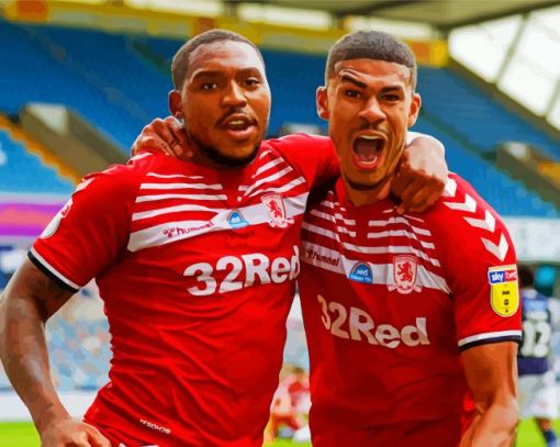 Middlesbrough FC Players paint by numbers