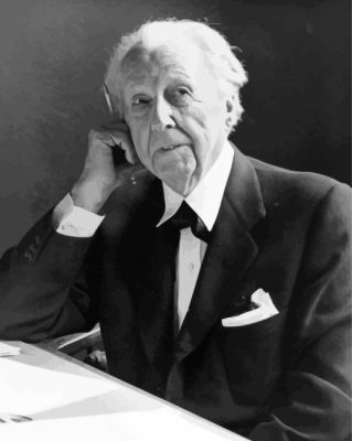 Black And White Frank Lloyd Wright paint by numbers