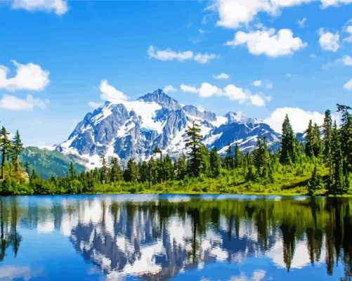 North Cascades National Park paint by numbers