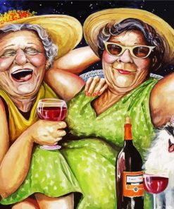 Old Happy Ladies Art paint by numbers