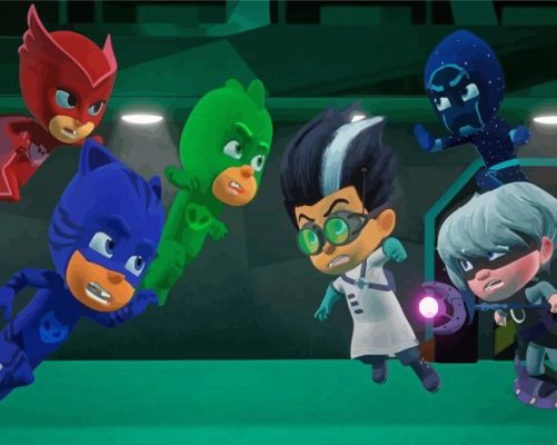 PJ Masks Animation Characters paint by numbers