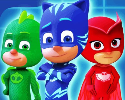 PJ Masks Superheroes paint by numbers