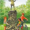 Peter Pan Statue London paint by numbers