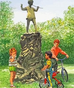 Peter Pan Statue London paint by numbers