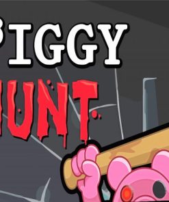 Piggy Hunt Game Poster paint by numbers