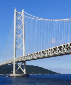 Pont Akashi Japan Bridge paint by numbers