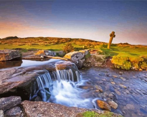 River In Dartmoor National Park paint by numbers
