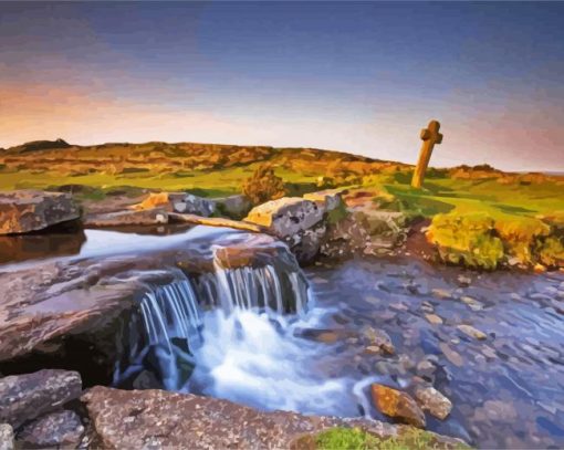 River In Dartmoor National Park paint by numbers
