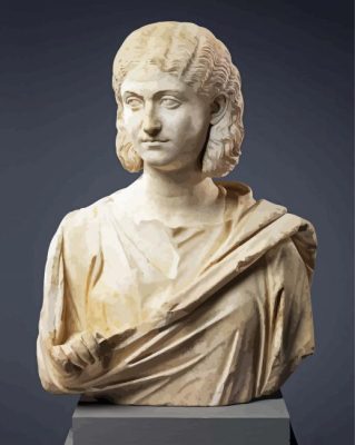 Roman Sculpture Woman paint by numbers