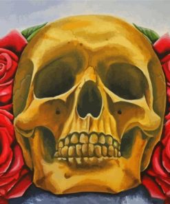 Scary Skull And Roses paint by numbers