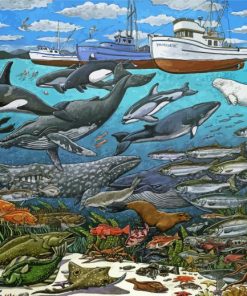 Sea Animals Art paint by numbers