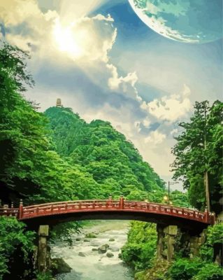 Shinkyo Japan Bridge paint by numbers