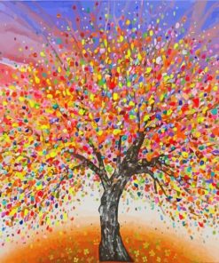 The Abstract Tree Art paint by numbers