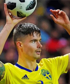 The Footballer Mikael Lustig paint by numbers