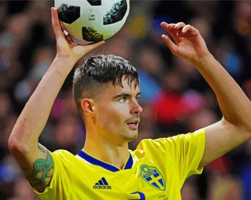 The Footballer Mikael Lustig paint by numbers