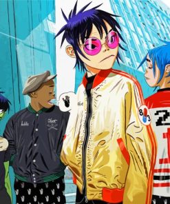 The Gorillaz Singers paint by numbers