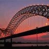 The Hernando De Soto Bridge At Sunset paint by numbers