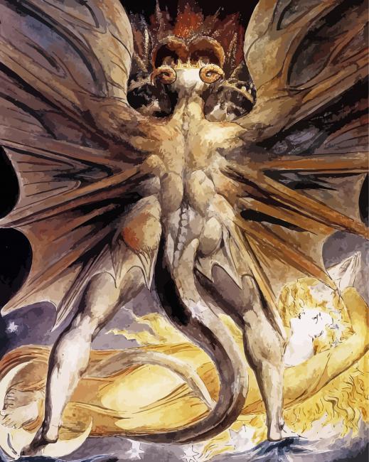The Great Red Dragon And The Woman Clothed With The Sun paint by numbers