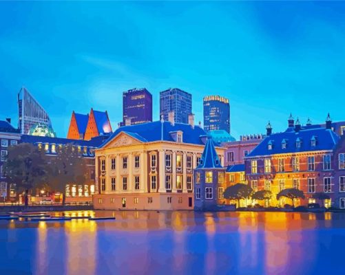 The Hague At Night paint by numbers