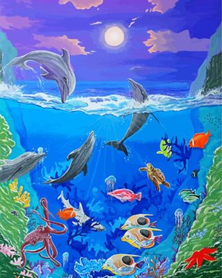 Under Sea Animals paint by numbers