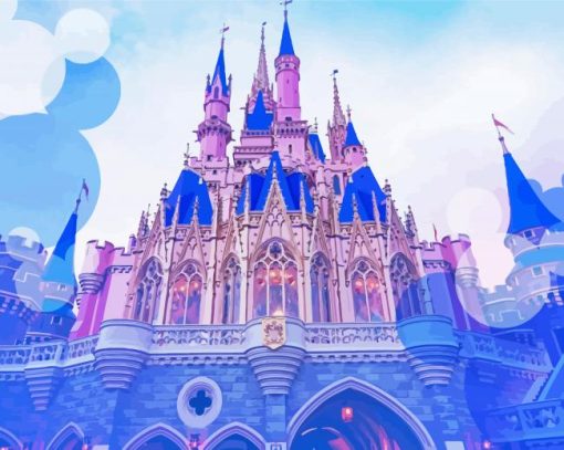 Walt Disney Castle paint by numbers
