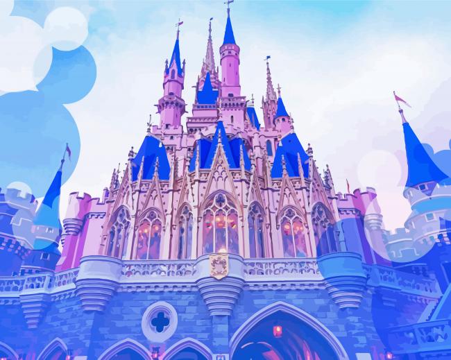 Walt Disney Castle paint by numbers
