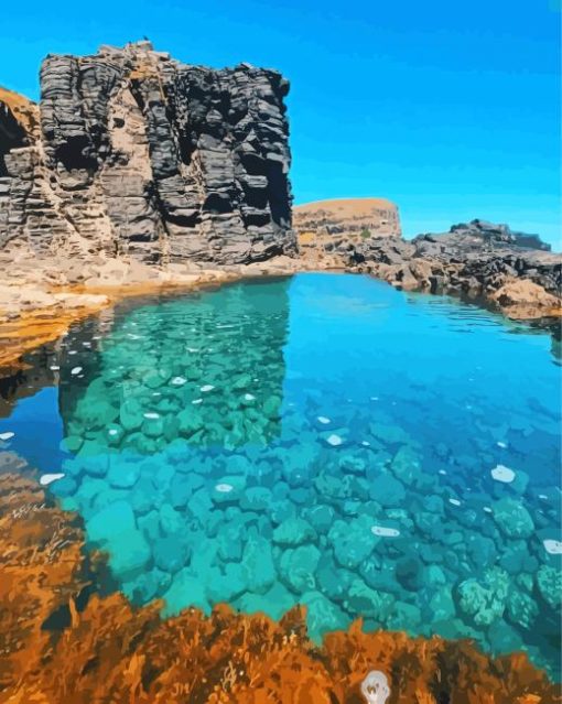 Aesthetic Waterhole paint by numbers