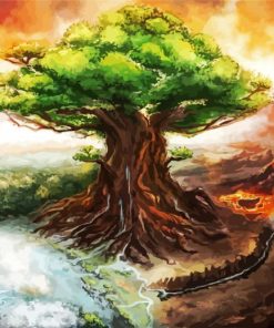 World Tree Yggdrasil Art paint by numbers