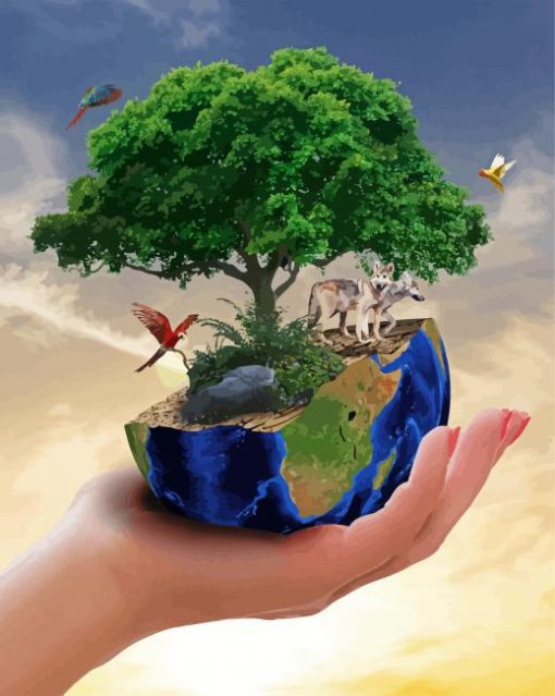 Yggdrasil World Tree On Hand paint by numbers