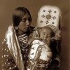 black and white Native American mom and baby paint by number