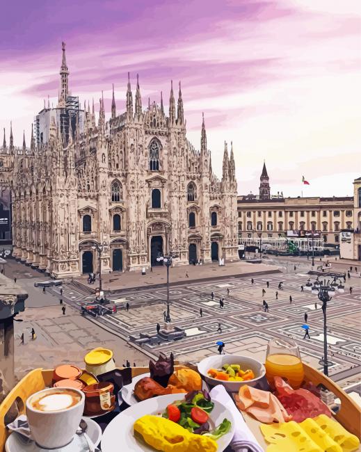 Breakfast In Milan View paint by numbers