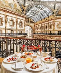 Breakfast In Milan Italy paint by numbers