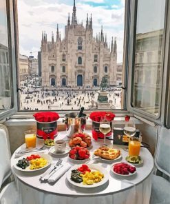 Breakfast In Milan paint by numbers