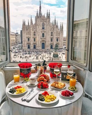 Breakfast In Milan paint by numbers