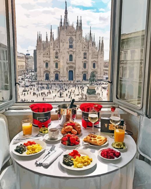 Breakfast In Milan paint by numbers