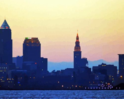 Cleveland Buildings paint by numbers