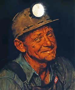 Coal Miner Norman Rockwell Paint by numbers