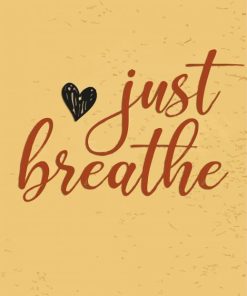 Just Breathe Quote paint by numbers