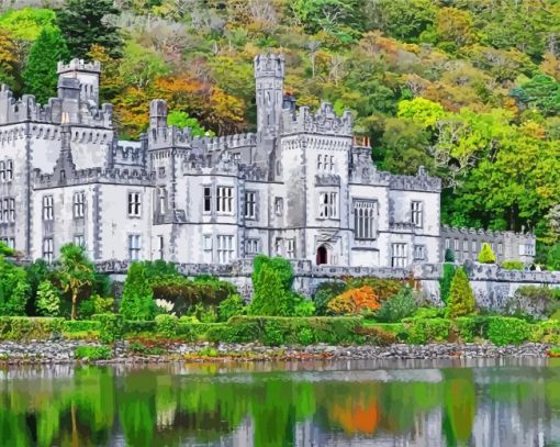 Kylemore Abbey Castle paint by numbers