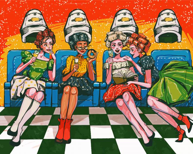 Ladies Party Illustration paint by numbers