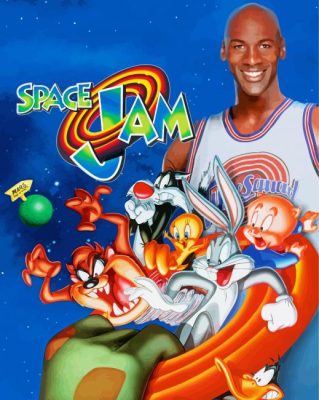Space Jam Poster paint by numbers