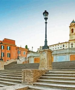 the spanish steps Rome paint by numbers