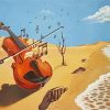 Violin Beach Art paint by numbers