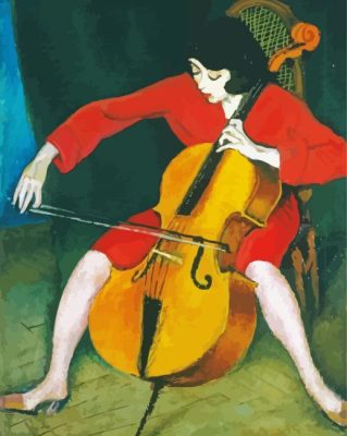 Woman Playing The Cello paint by numbers