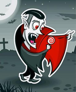 Cartoon Vamprire Dracula paint by numbers