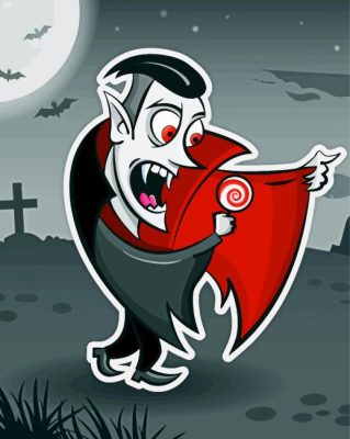 Cartoon Vamprire Dracula paint by numbers